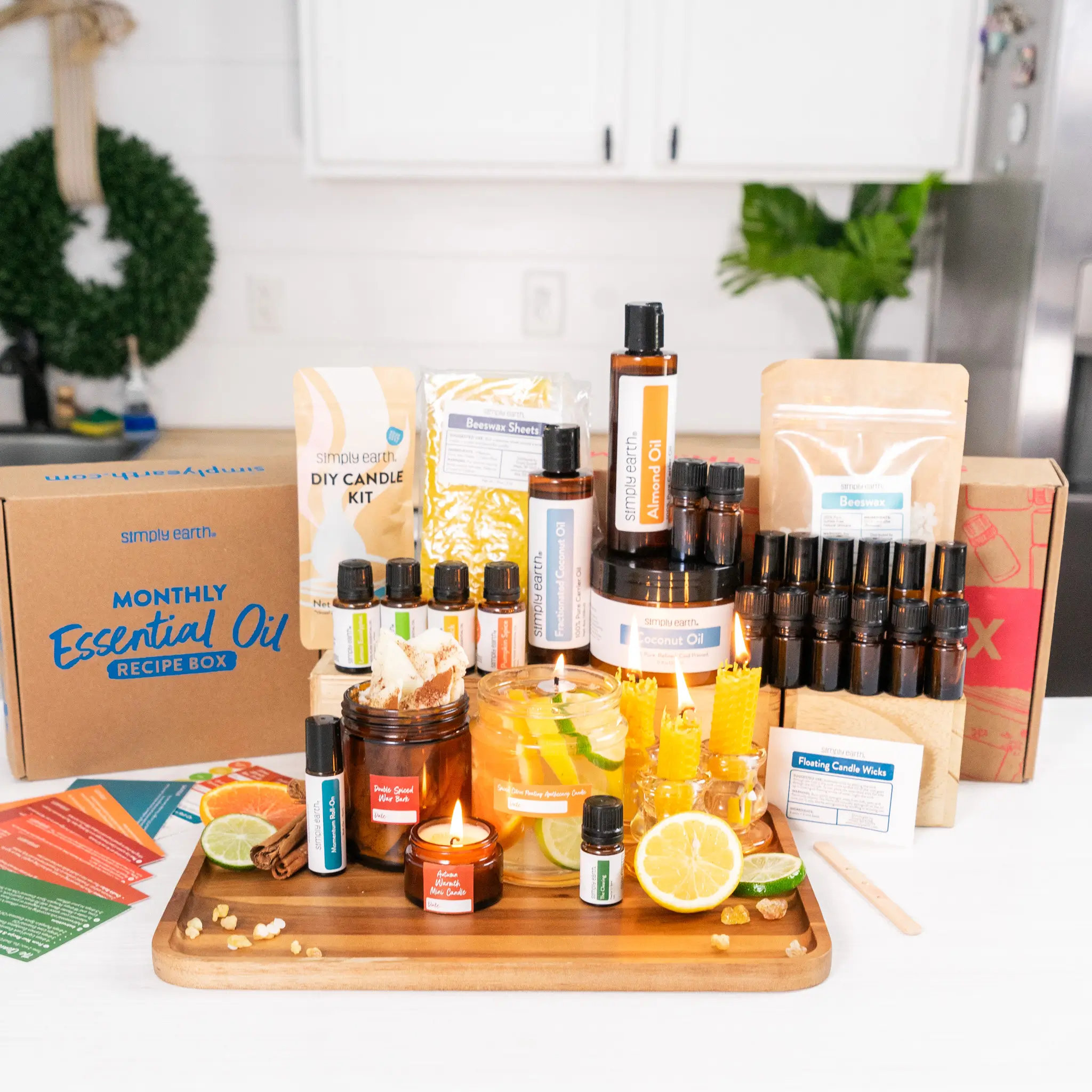 Simply Earth Recipe Box — oils, recipes, and supplies inside